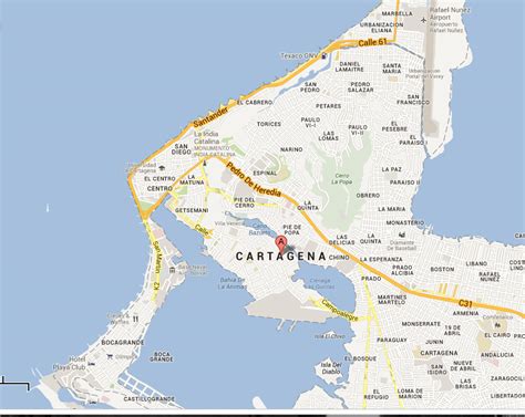 google map cartagena colombia